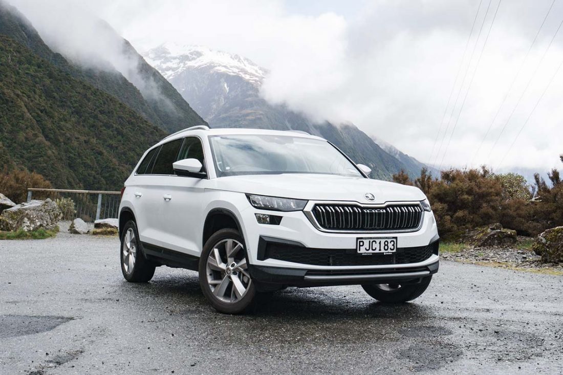 The 2023 ŠKODA Kodiaq SUV in White