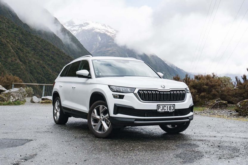 The 2023 ŠKODA Kodiaq SUV in White