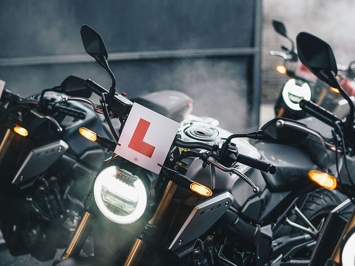 Learner licence motorcycle rider