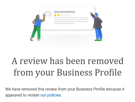 Google Review Removed