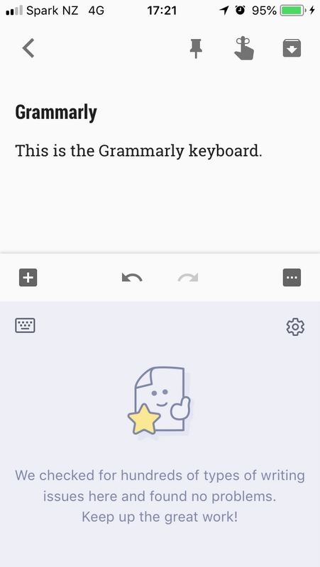 Grammarly iOS Keyboard