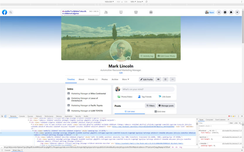 New Facebook Profile Design