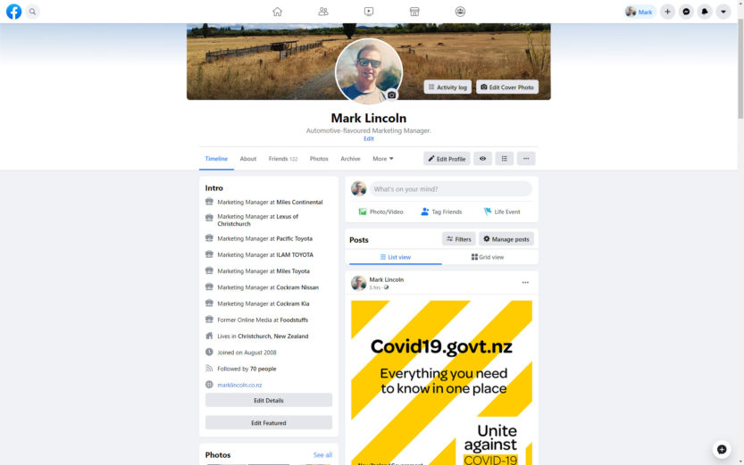 New Facebook Profile Design