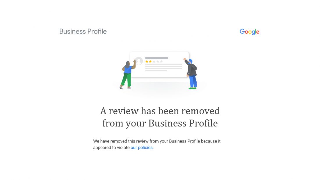Remove irrelevant Google Reviews