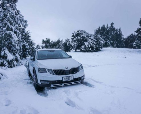 Škoda Octavia Scout in the snow