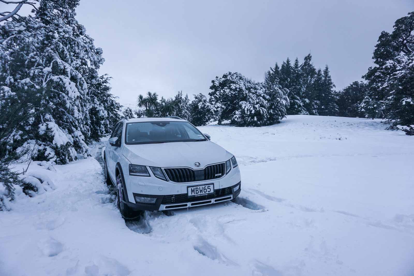 Škoda Octavia Scout in the snow